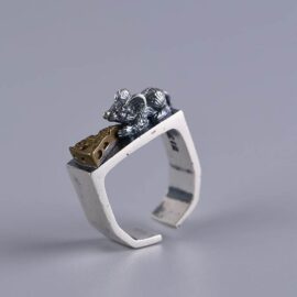 Women's Sterling Silver Mouse Ring