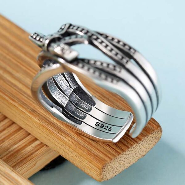 Women's Sterling Silver Multi-Row Knot Ring
