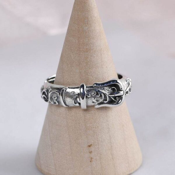 Women's Sterling Silver Vine Belt Ring