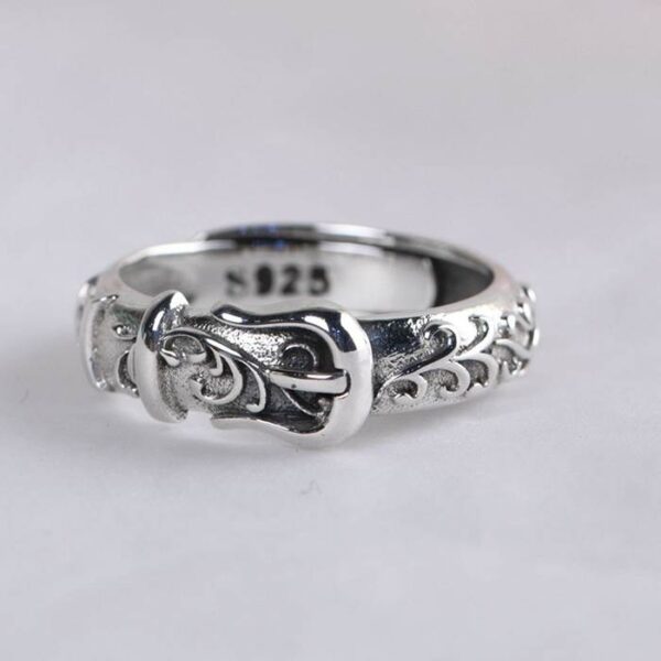 Women's Sterling Silver Vine Belt Ring