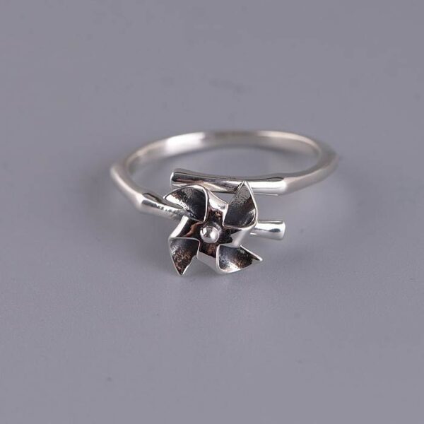 Women's Sterling Silver Windmill Ring