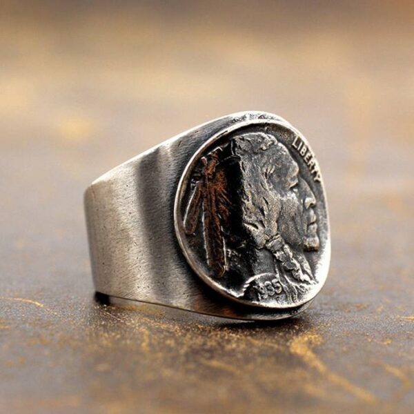Coin Indian Head Nickel Ring