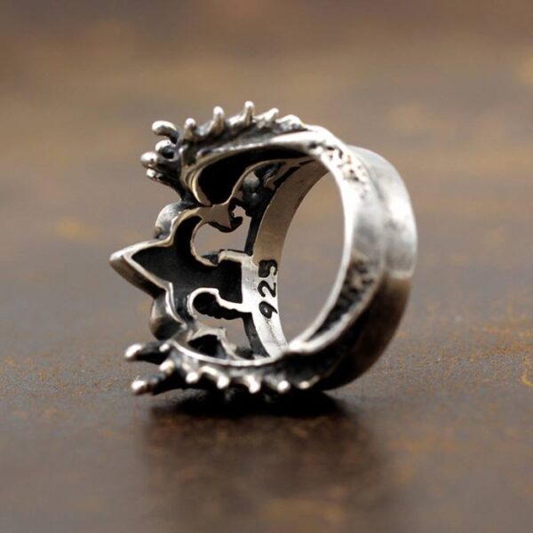 Double Dragon Crown Ring