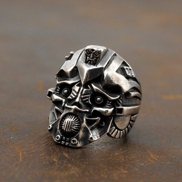 Handmade Sterling Silver Transformers Bumblebee Ring