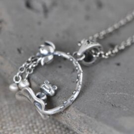 Lotus Frog Pendant Necklace