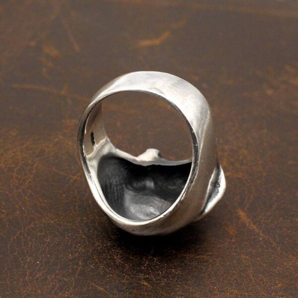 Men's Sterling Silver Sakura Skull Ring