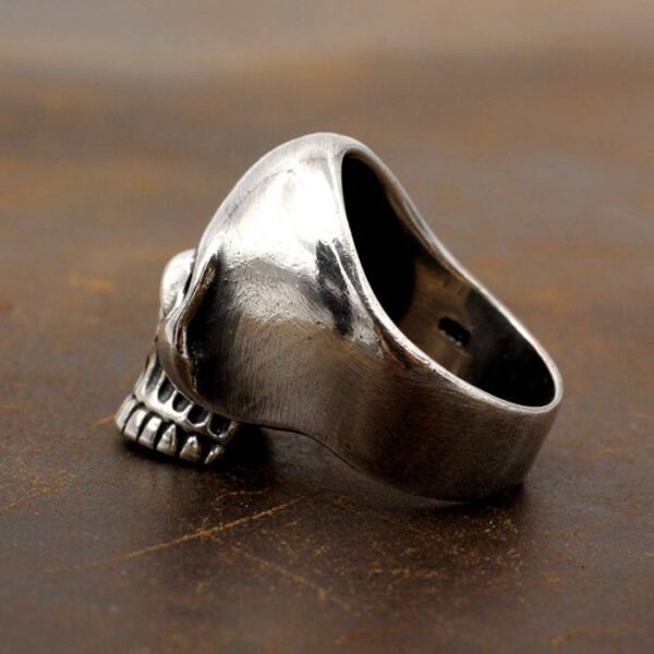 Men's Sterling Silver Sakura Skull Ring