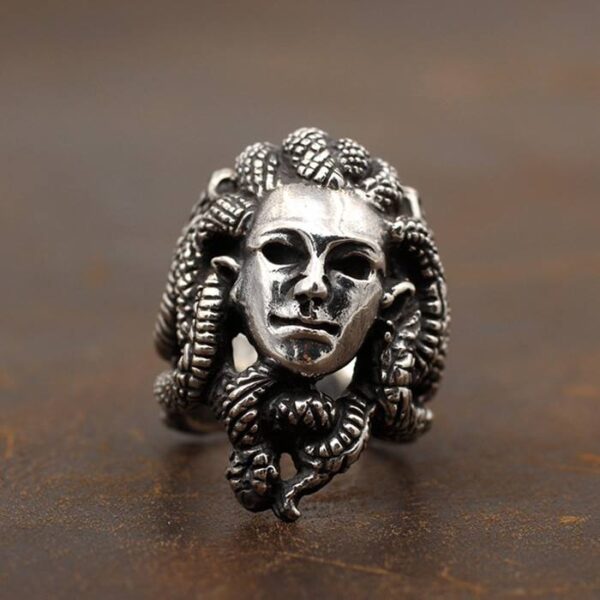 Silver Handmade Medusa Ring