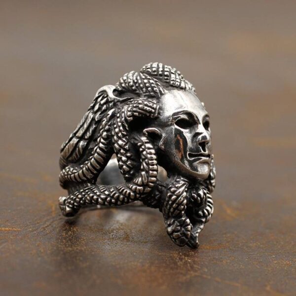 Silver Handmade Medusa Ring