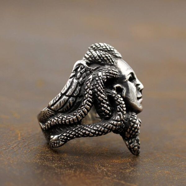 Silver Handmade Medusa Ring