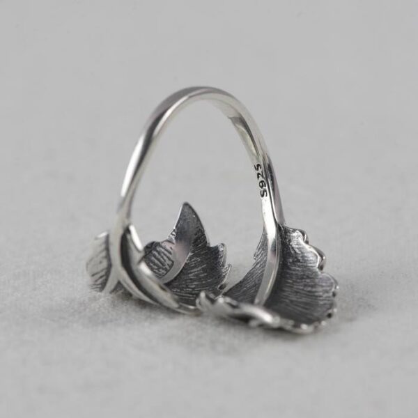 Silver Leaf Ring