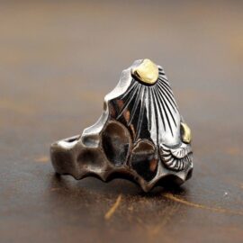 Silver Sun Eagle Ring