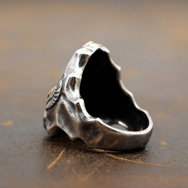 Silver Sun Eagle Ring