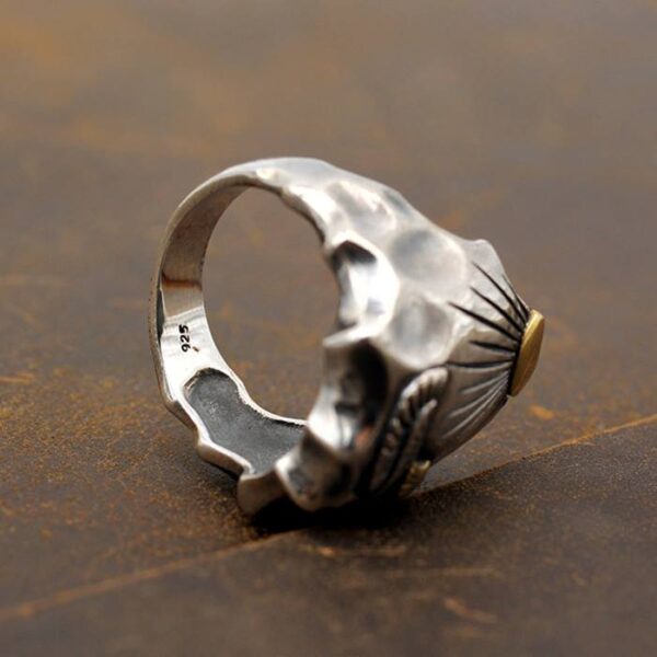 Silver Sun Eagle Ring