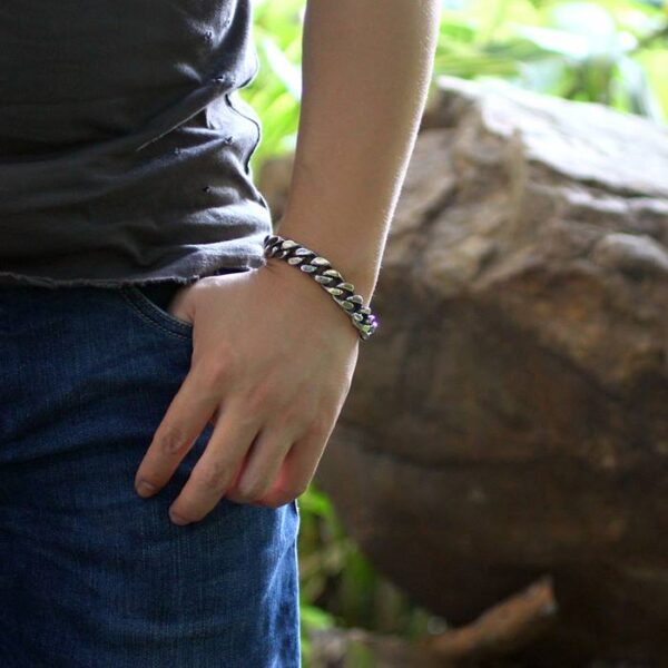 Sterling Silver Cuban Link Chain Bracelet
