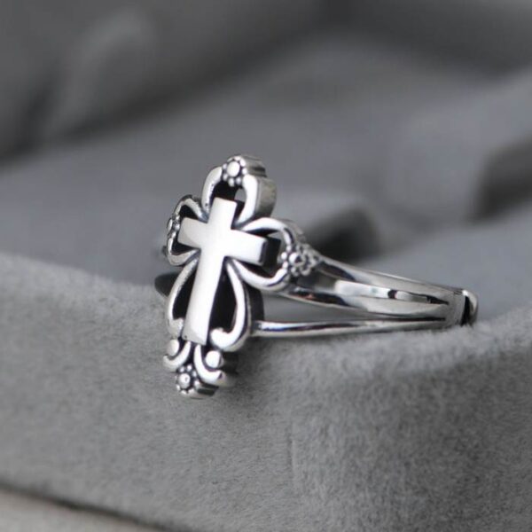 Women's Sterling Silver Cross Ring