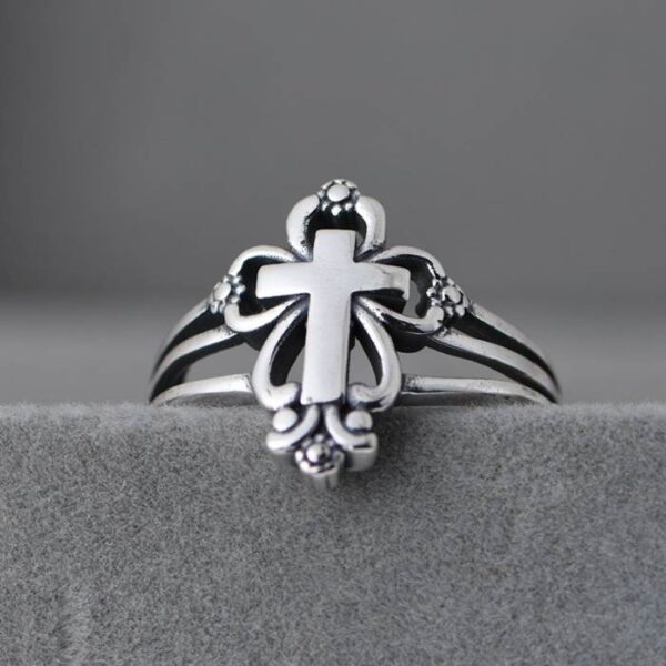 Women's Sterling Silver Cross Ring