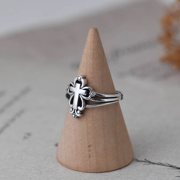 Women's Sterling Silver Cross Ring