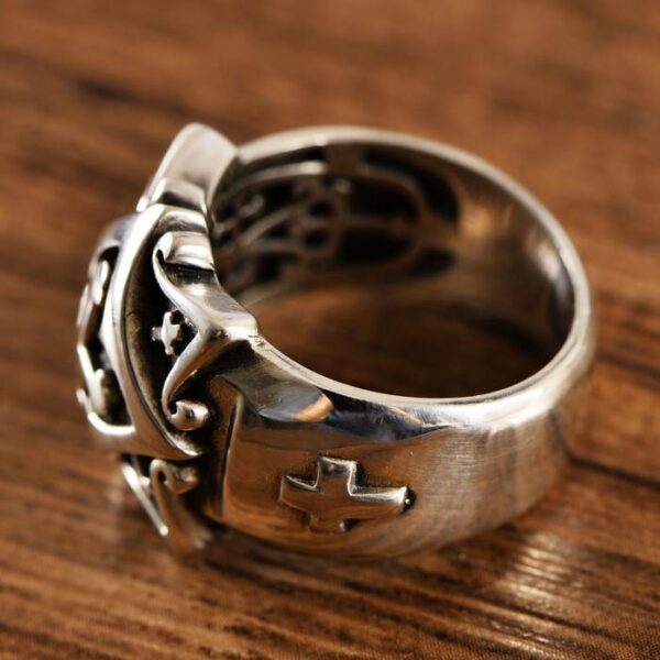 Men's Sterling Silver Celtic Cross Ring VVV Jewelry