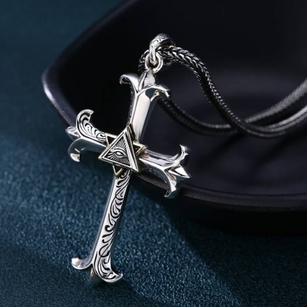 Eye Cross Pendant Necklace