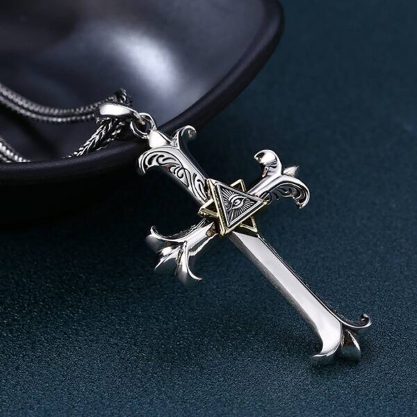 Eye Cross Pendant Necklace