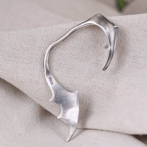 Silver Bat Wing Ear Clip