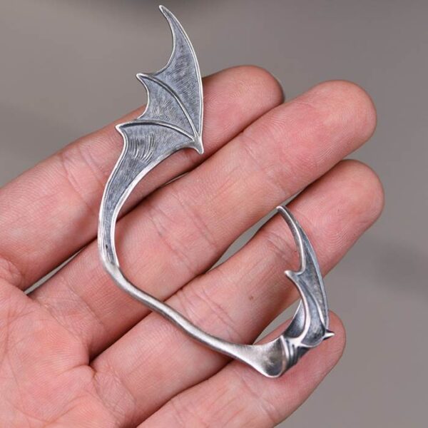 Silver Bat Wing Ear Clip