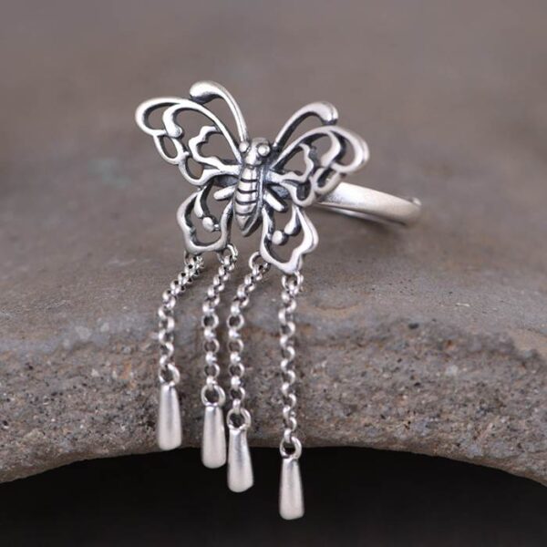 Silver Butterfly Ring