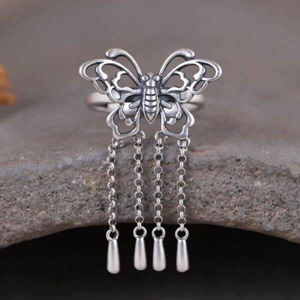 Silver Butterfly Ring