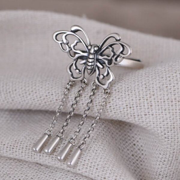 Silver Butterfly Ring