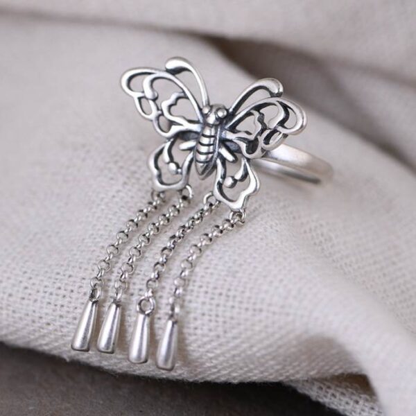 Silver Butterfly Ring