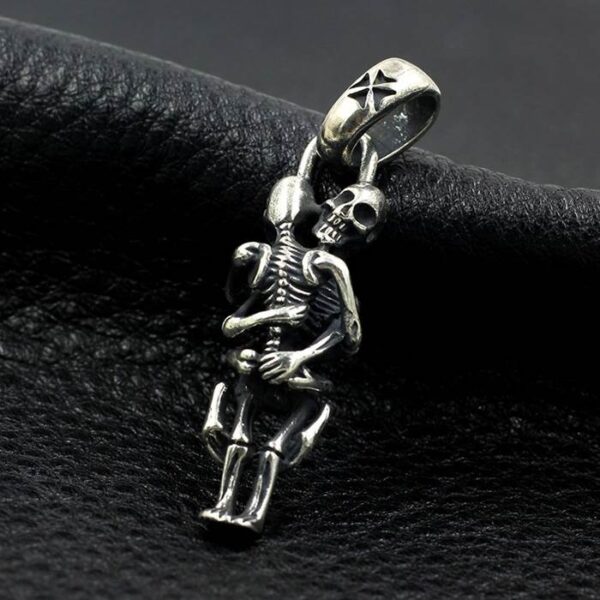 Skeleton Lovers' Embrace Pendant