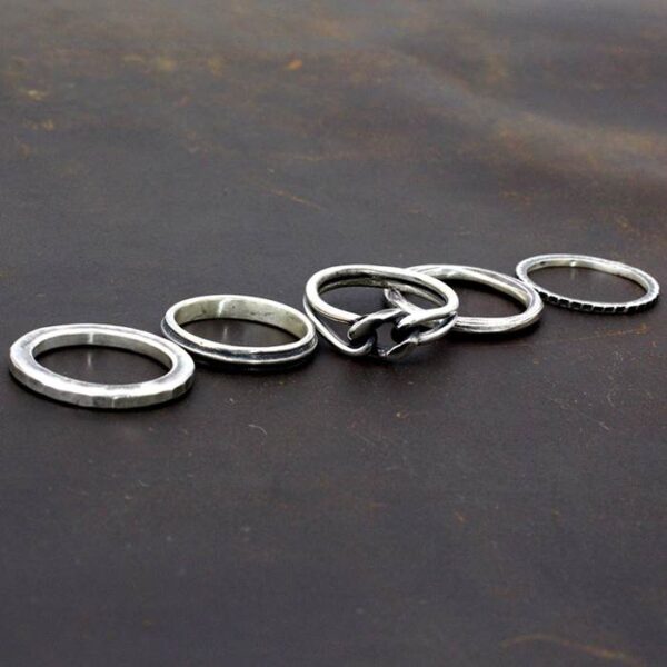 Knot Stackable Rings Set