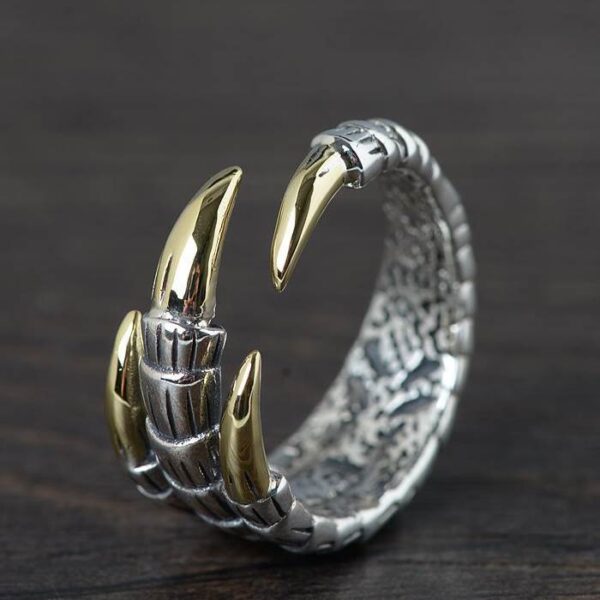 Silver Eagle Claw Ring