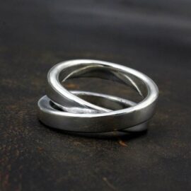 Silver Infinity Full Twist Ring