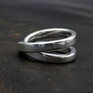 Silver Infinity Full Twist Ring