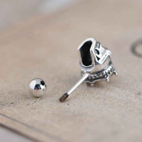 Crown Skull Stud Earrings