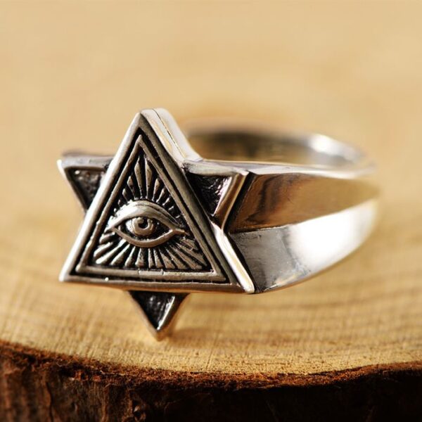 Star of David Eye of Providence Ring