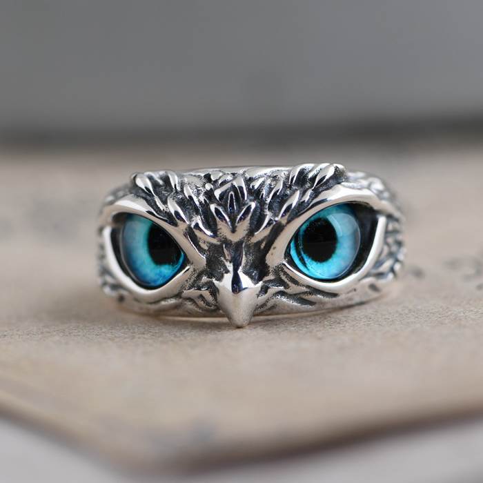 Sterling Silver Owl Ring VVV Jewelry
