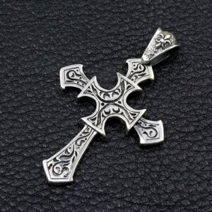 Gothic Big Cross Pendant Necklace - VVV Jewelry