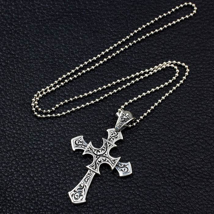 Gothic Big Cross Pendant Necklace - VVV Jewelry