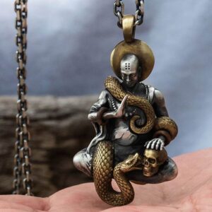 Buddha Snake Skull Pendant Necklace