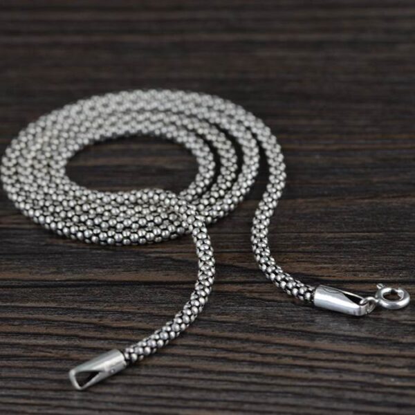 Silver Popcorn Chain Necklace
