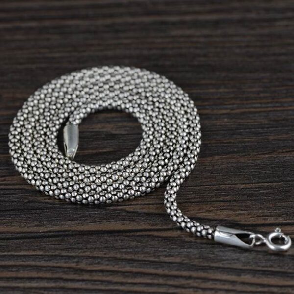 Silver Popcorn Chain Necklace