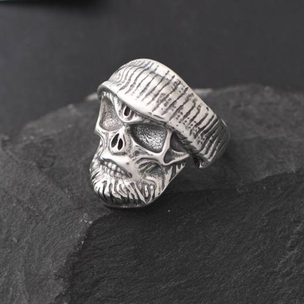 Beard Skull Ring