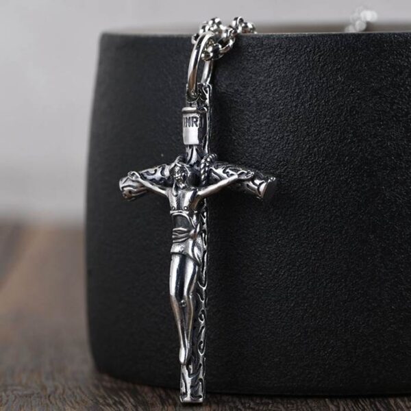 Catholic Cross Jesus Pendant Necklace