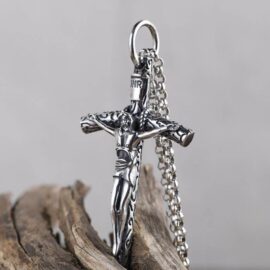 Catholic Cross Jesus Pendant Necklace