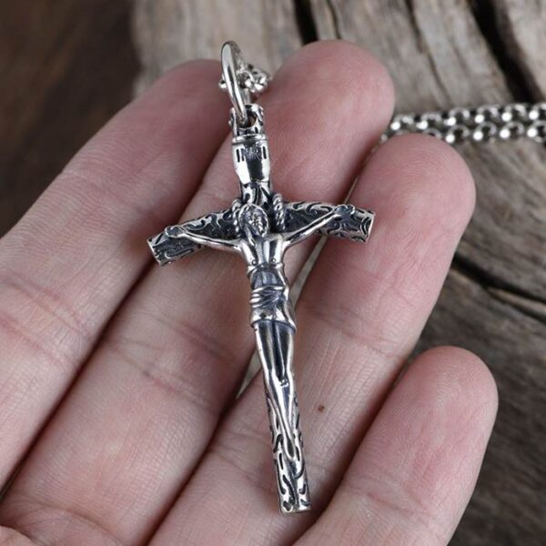 Catholic Cross Jesus Pendant Necklace