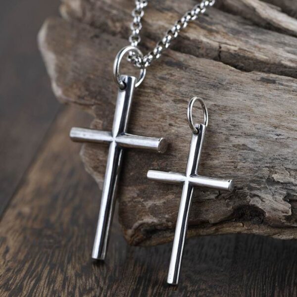 Silver Cross Pendant Necklace