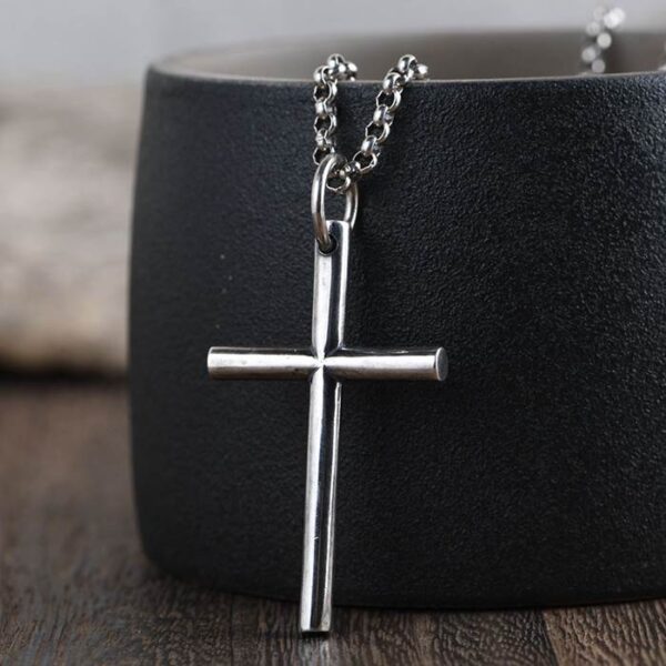 Silver Cross Pendant Necklace